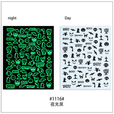 Autocolante Nail Art Accesorii Halloween Nails Art Manichiura Spate Lipici Decal Decoratiuni Autocolante pentru unghii Sfaturi Autocolant de frumusete