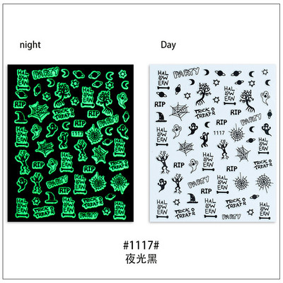 Autocolante Nail Art Accesorii Halloween Nails Art Manichiura Spate Lipici Decal Decoratiuni Autocolante pentru unghii Sfaturi Autocolant de frumusete