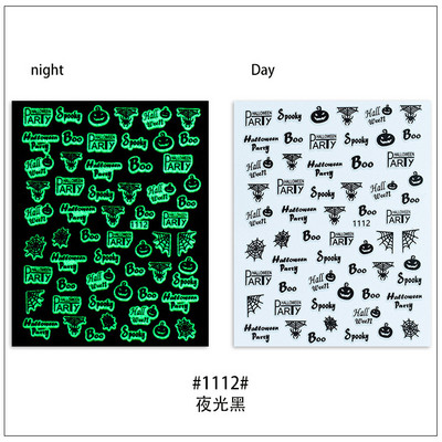 Autocolante Nail Art Accesorii Halloween Nails Art Manichiura Spate Lipici Decal Decoratiuni Autocolante pentru unghii Sfaturi Autocolant de frumusete