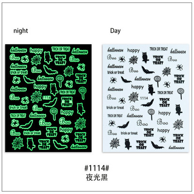 Autocolante Nail Art Accesorii Halloween Nails Art Manichiura Spate Lipici Decal Decoratiuni Autocolante pentru unghii Sfaturi Autocolant de frumusete