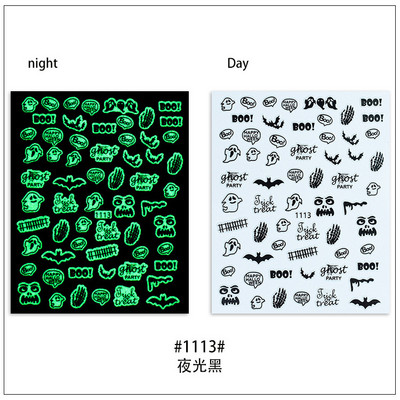 Autocolante Nail Art Accesorii Halloween Nails Art Manichiura Spate Lipici Decal Decoratiuni Autocolante pentru unghii Sfaturi Autocolant de frumusete