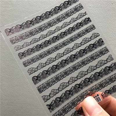 1 τεμ. Αυτοκόλλητο νυχιών Corpse Bride Abstract Girl Butterfly Flower Rose Nail Art Decal Decal Μανικιούρ Διακοσμήσεις Νυχιών Σχεδιαστής