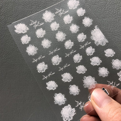 1 τεμ. Αυτοκόλλητο νυχιών Corpse Bride Abstract Girl Butterfly Flower Rose Nail Art Decal Decal Μανικιούρ Διακοσμήσεις Νυχιών Σχεδιαστής