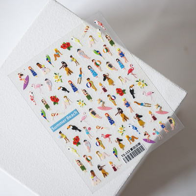 1 τεμ. Αυτοκόλλητο νυχιών Corpse Bride Abstract Girl Butterfly Flower Rose Nail Art Decal Decal Μανικιούρ Διακοσμήσεις Νυχιών Σχεδιαστής