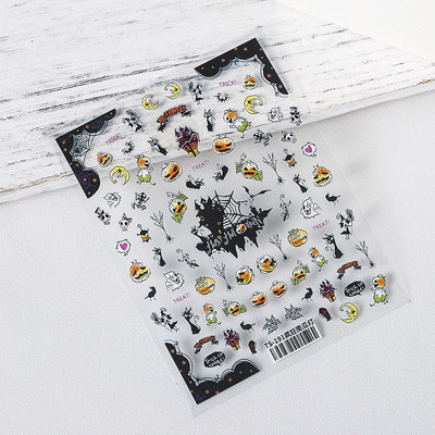 1 τεμ. Αυτοκόλλητο νυχιών Corpse Bride Abstract Girl Butterfly Flower Rose Nail Art Decal Decal Μανικιούρ Διακοσμήσεις Νυχιών Σχεδιαστής