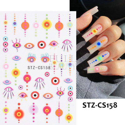 Αυτοκόλλητο αποκριών για νύχια Anime Τρομακτικά Skull Sliders For Nails Σχέδιο ταινιών τρόμου Ghost Pumpkin Snakes Χαλκομανίες Foils GLCA732