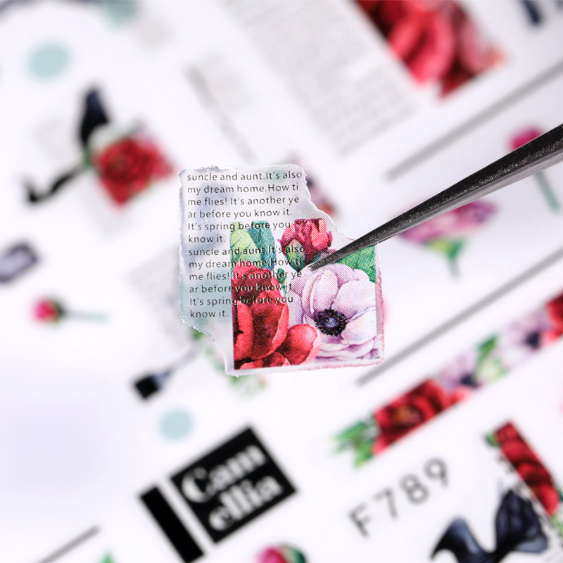 3D körömmatrica virágok levelek körömdíszítés matricák körömfóliák csúszó körömmatricák manikűr köröm kiegészítők