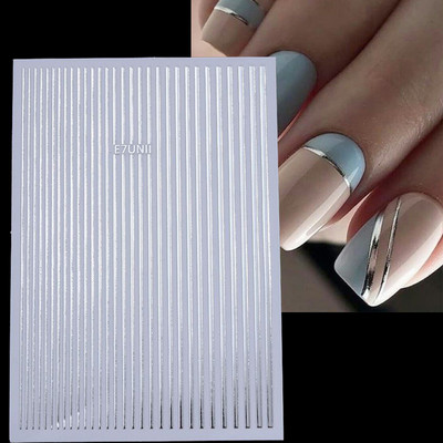 Harunouta Geometrics Γαλλικά τρισδιάστατα αυτοκόλλητα νυχιών Flower Leaves Slider for Nails Άνοιξη Καλοκαίρι Διακόσμηση νυχιών DIY Tip Μανικιούρ