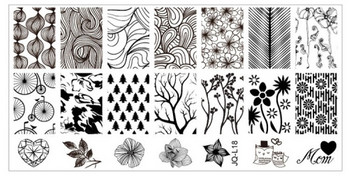 2023 Нови стилове Nail Art Stamp Stamping Image Plate 6*12cm Шаблон за нокти от неръждаема стомана Инструменти за шаблони за маникюр