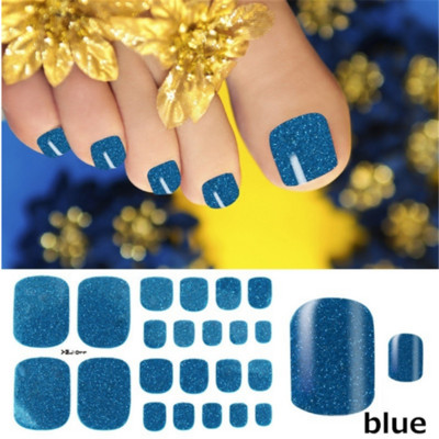 1 leht Täiskattega varbaküüneküün Sädelev varbaküünte kleebis Sädelev jalakleebised Tumeroosa Seksikas suvestiilis maniküür Drop Ship