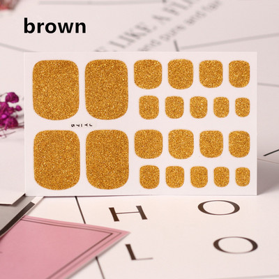 1 leht Täiskattega varbaküüneküün Sädelev varbaküünte kleebis Sädelev jalakleebised Tumeroosa Seksikas suvestiilis maniküür Drop Ship