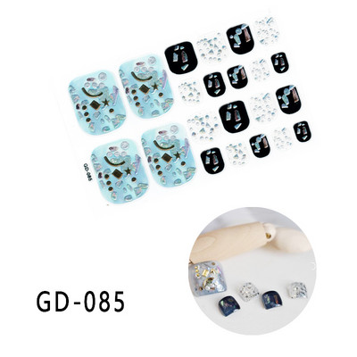 1 leht Täiskattega varbaküüneküün Sädelev varbaküünte kleebis Sädelev jalakleebised Tumeroosa Seksikas suvestiilis maniküür Drop Ship