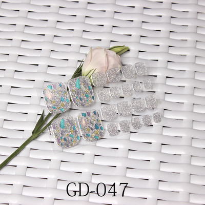 1 leht Täiskattega varbaküüneküün Sädelev varbaküünte kleebis Sädelev jalakleebised Tumeroosa Seksikas suvestiilis maniküür Drop Ship