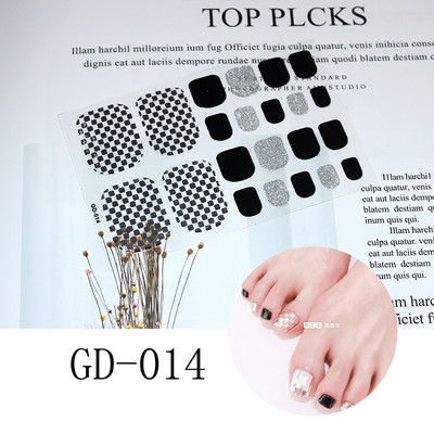 1 leht Täiskattega varbaküüneküün Sädelev varbaküünte kleebis Sädelev jalakleebised Tumeroosa Seksikas suvestiilis maniküür Drop Ship