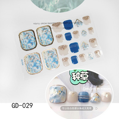 1 leht Täiskattega varbaküüneküün Sädelev varbaküünte kleebis Sädelev jalakleebised Tumeroosa Seksikas suvestiilis maniküür Drop Ship