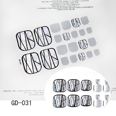 1 leht Täiskattega varbaküüneküün Sädelev varbaküünte kleebis Sädelev jalakleebised Tumeroosa Seksikas suvestiilis maniküür Drop Ship