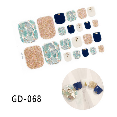 1 leht Täiskattega varbaküüneküün Sädelev varbaküünte kleebis Sädelev jalakleebised Tumeroosa Seksikas suvestiilis maniküür Drop Ship