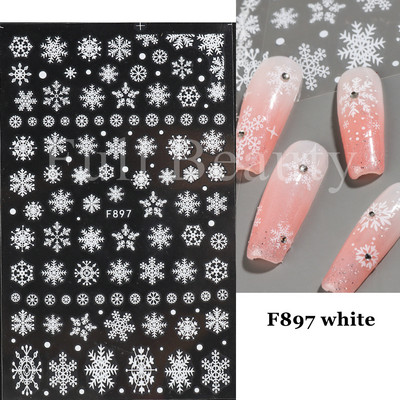 Χαριτωμένα αυτοκόλλητα νυχιών Πιγκουίνοι γάτας Πρωτοχρονιάτικη διακόσμηση 2023 Reflective Glitter Sliders Santa Claus Χειμερινά αυτοκόλλητα μανικιούρ NLLS-J45