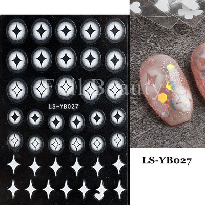 Χαριτωμένα αυτοκόλλητα νυχιών Πιγκουίνοι γάτας Πρωτοχρονιάτικη διακόσμηση 2023 Reflective Glitter Sliders Santa Claus Χειμερινά αυτοκόλλητα μανικιούρ NLLS-J45