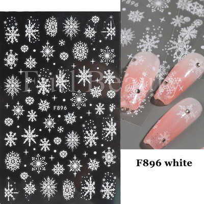 Χαριτωμένα αυτοκόλλητα νυχιών Πιγκουίνοι γάτας Πρωτοχρονιάτικη διακόσμηση 2023 Reflective Glitter Sliders Santa Claus Χειμερινά αυτοκόλλητα μανικιούρ NLLS-J45