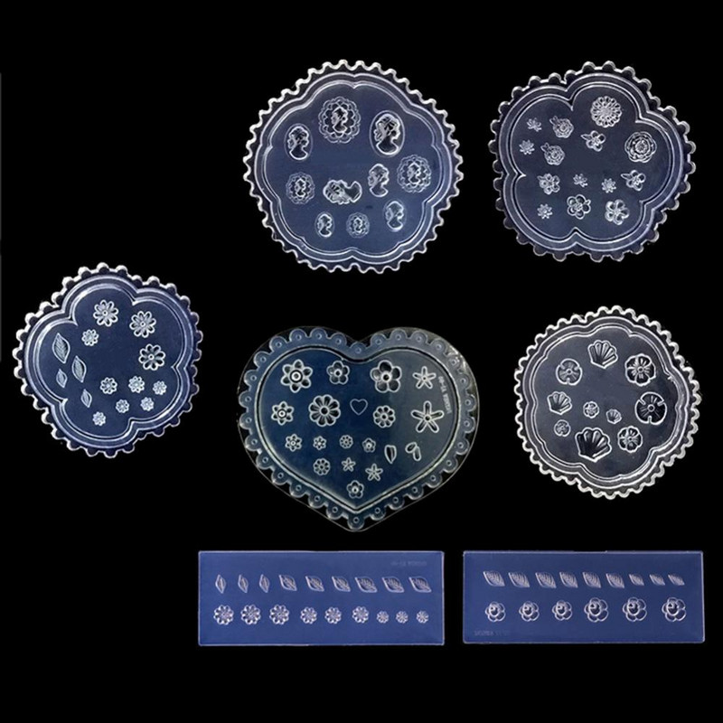 Mucegai din silicon pentru nail art, frunze, flori, bricolaj, artizanat, bijuterii, accesorii de decor