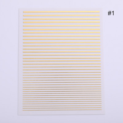 Αυτοκόλλητο γαλλικού στυλ ρίγες σειρές 3D αυτοκόλλητα Nail Art Ροζ χρυσή ταινία ρίγες Αυτοκόλλητο νυχιών Gel βερνίκι αυτοκόλλητα για μανικιούρ