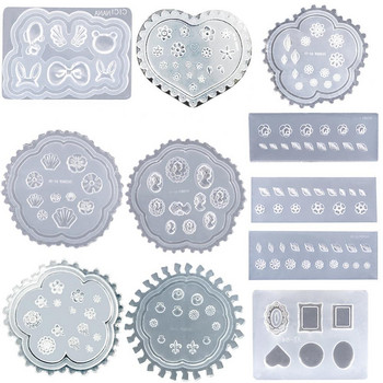 50% Hot Sale Nail Art Silicone Mold Leaves Flower DIY Craft διακοσμητικά κοσμήματα