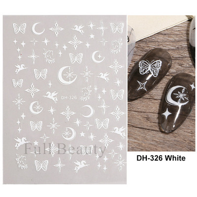 3D Marble Nail Art Sliders Πολύχρωμα ανθισμένα αυτοκόλλητα κύμα Χρυσά φύλλα γράμματα πεταλούδα αυτοκόλλητα αυτοκόλλητα Διακόσμηση LASTZ-CS201