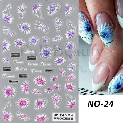 3D baltas nagu uzlīmes kāzu līgavas nagu dizains roze mazi ziedi slīdņi eleganti mežģīņu uzlīmes gēla lakas manikīra tetovējumi NLNO