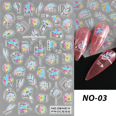 3D baltas nagu uzlīmes kāzu līgavas nagu dizains roze mazi ziedi slīdņi eleganti mežģīņu uzlīmes gēla lakas manikīra tetovējumi NLNO