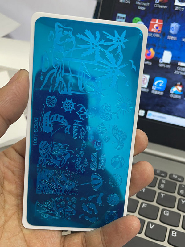 1 τμχ Πρότυπα για τέχνη νυχιών Σχέδιο πλάκας σφράγισης Γεωμετρία Γοργόνα λουλούδι Ζώο γράμμα πεταλούδα δαντέλα Πρότυπα σφραγίδας Εργαλείο πλάκας K7