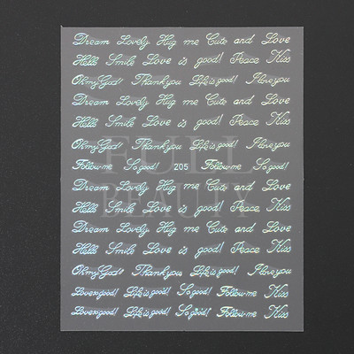 Αυτοκόλλητα με γράμματα για νύχια τρισδιάστατα μαύρα άσπρα επιγραφές Αγγλικά αλφάβητα Sliders Χαρακτήρας σφραγίδα νυχιών Love Letter Αυτοκόλλητα GL200-210