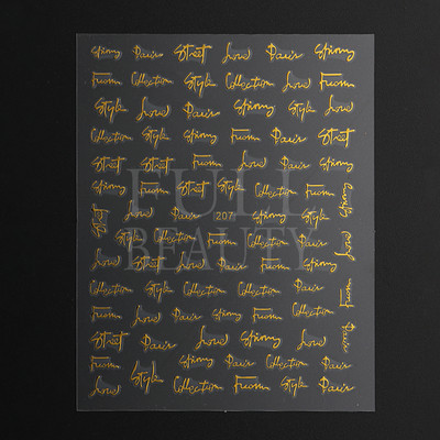 Αυτοκόλλητα με γράμματα για νύχια τρισδιάστατα μαύρα άσπρα επιγραφές Αγγλικά αλφάβητα Sliders Χαρακτήρας σφραγίδα νυχιών Love Letter Αυτοκόλλητα GL200-210