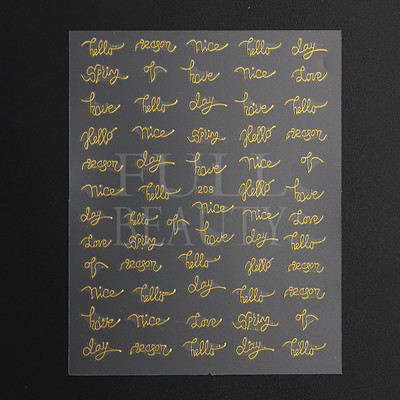 Αυτοκόλλητα με γράμματα για νύχια τρισδιάστατα μαύρα άσπρα επιγραφές Αγγλικά αλφάβητα Sliders Χαρακτήρας σφραγίδα νυχιών Love Letter Αυτοκόλλητα GL200-210