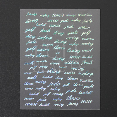 Αυτοκόλλητα με γράμματα για νύχια τρισδιάστατα μαύρα άσπρα επιγραφές Αγγλικά αλφάβητα Sliders Χαρακτήρας σφραγίδα νυχιών Love Letter Αυτοκόλλητα GL200-210