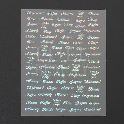 Αυτοκόλλητα με γράμματα για νύχια τρισδιάστατα μαύρα άσπρα επιγραφές Αγγλικά αλφάβητα Sliders Χαρακτήρας σφραγίδα νυχιών Love Letter Αυτοκόλλητα GL200-210