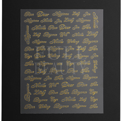 Αυτοκόλλητα με γράμματα για νύχια τρισδιάστατα μαύρα άσπρα επιγραφές Αγγλικά αλφάβητα Sliders Χαρακτήρας σφραγίδα νυχιών Love Letter Αυτοκόλλητα GL200-210