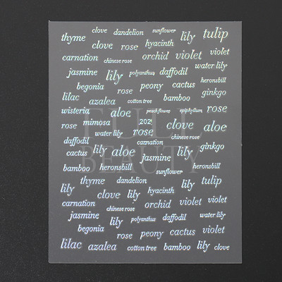 Αυτοκόλλητα με γράμματα για νύχια τρισδιάστατα μαύρα άσπρα επιγραφές Αγγλικά αλφάβητα Sliders Χαρακτήρας σφραγίδα νυχιών Love Letter Αυτοκόλλητα GL200-210