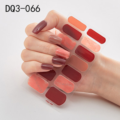 Autocolant pentru unghii cu sclipici în stil japonez, cu culori gradiente, învelișuri pentru unghii, acoperire completă, autocolant pentru poloneză, adeziv, decorare pentru unghii