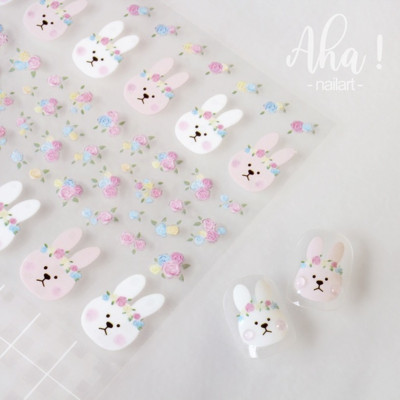 3D Nail Art matricák Fehér felhő Körömmatrica/Ultra vékony körömcsúszkák Öntapadó matricák Csillag Hold/Fehér Virág/Felhők