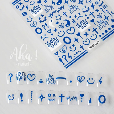 3D Nail Art matricák Fehér felhő Körömmatrica/Ultra vékony körömcsúszkák Öntapadó matricák Csillag Hold/Fehér Virág/Felhők