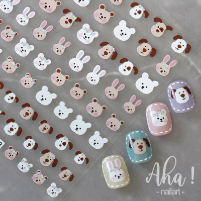 3D Nail Art matricák Fehér felhő Körömmatrica/Ultra vékony körömcsúszkák Öntapadó matricák Csillag Hold/Fehér Virág/Felhők