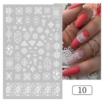 1 tk kuldne must pronksjas lehed Tree 3D küünekleebis sillerdavad geomeetrilised jooned liim ülekandekleebis DIY küünte kaunistus