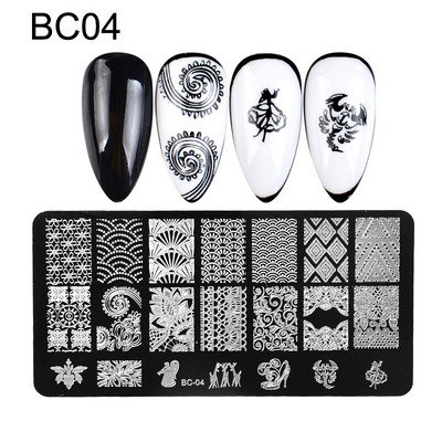 1 buc plăci de ștanțare pentru unghii, frunze de flori, geometrie, animale, șabloane de ștampile, pentru imprimare pentru manichiură, instrumente pentru șablon