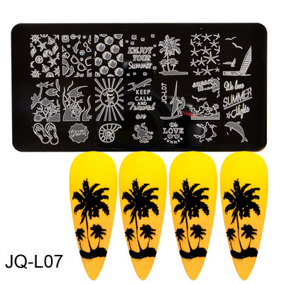 1 buc plăci de ștanțare pentru unghii, frunze de flori, geometrie, animale, șabloane de ștampile, pentru imprimare pentru manichiură, instrumente pentru șablon