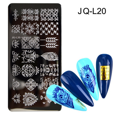 1 buc plăci de ștanțare pentru unghii, frunze de flori, geometrie, animale, șabloane de ștampile, pentru imprimare pentru manichiură, instrumente pentru șablon