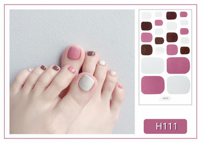 22tips Korea lábujj köröm matrica pakolások öntapadó matricák lábköröm lakk csíkok barkácsolás pedikűr lábmatricák női manikűr