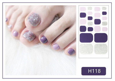 22tips Korea lábujj köröm matrica pakolások öntapadó matricák lábköröm lakk csíkok barkácsolás pedikűr lábmatricák női manikűr