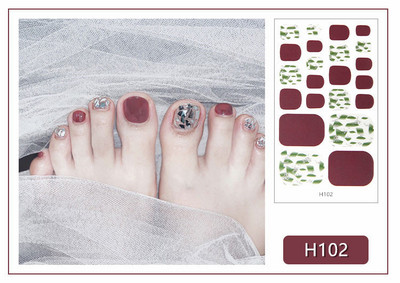 22tips Korea lábujj köröm matrica pakolások öntapadó matricák lábköröm lakk csíkok barkácsolás pedikűr lábmatricák női manikűr