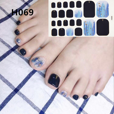 22tips Korea lábujj köröm matrica pakolások öntapadó matricák lábköröm lakk csíkok barkácsolás pedikűr lábmatricák női manikűr